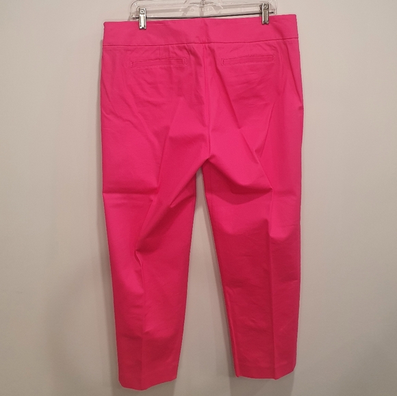 Lily Pulitzer palm beach fit pink straight leg pull on pants, size 14 - Picture 3 of 4